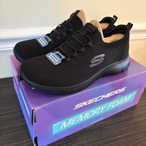 NWT Skechers Women's Summits Top Player Black 10W